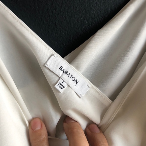 Babaton White Cross Back Tank - Picture 2 of 3